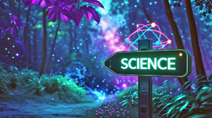 Signpost pointing to Scientific Items of interest